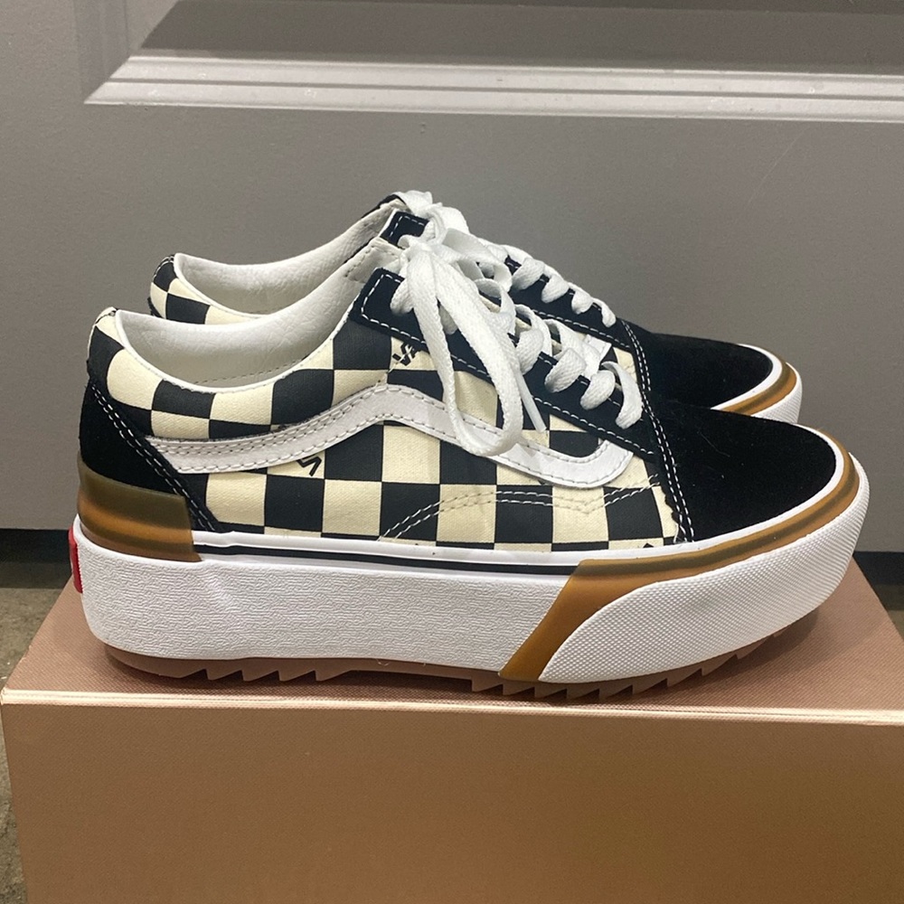 Vans Old Skool Stacked 'Checkerboard women’s size 6